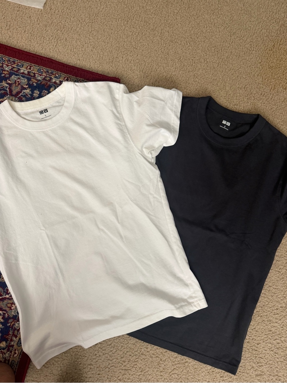UNIQLO men  2-Pack Crew Neck T-Shirts - White & charcoal